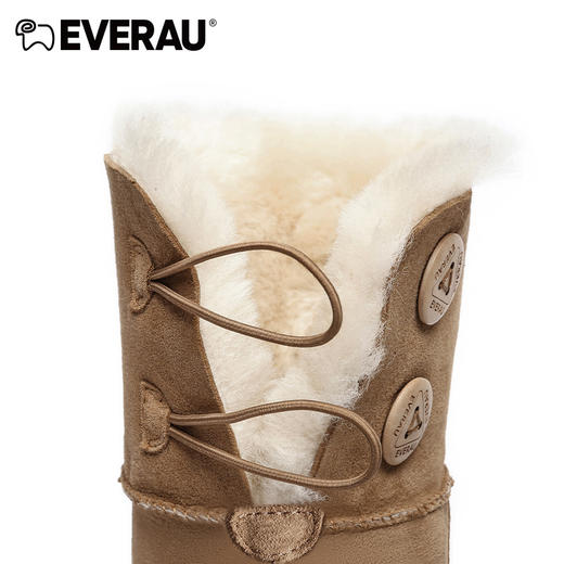 EVERAU过膝可翻折两穿设计雪地靴中保暖国王级别加高长筒雪地靴EA3140 商品图4