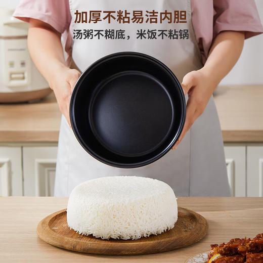 荣事达电饭煲 家用4L 不沾内胆 微压焖香 柴火饭 小型迷你多功能 一键机械式 带蒸笼电饭锅 RX-40V1(D) 商品图4