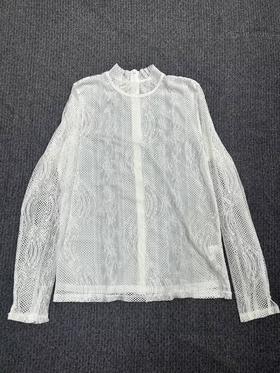 HJ1T07_皓色 / 漆黑色_T恤_春夏_半高领长袖透视显瘦百搭内搭上衣_高级女装_BERNIEELEN 伯妮斯茵