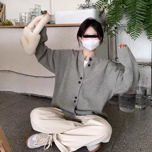 【设计感日系毛衣】慵懒风外套 秋冬韩版ins风休闲宽松针织开衫潮  商品图6