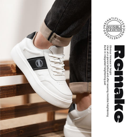 男士6cm隐形增高鞋男内增高男鞋小白鞋百搭休闲板鞋男时尚 商品图3