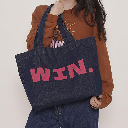 【趁早文创】趁早有态度水洗棉帆布包时尚简约百搭语录大容量单肩手提斜挎包托特包 商品图3