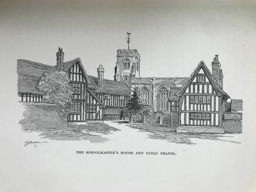 1912年 莎士比亚故乡的夏日 数十幅插图 漆布精装大32开 商品图11