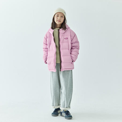 棵初冬装女童轻薄撞色连帽羽绒服儿童亲子款防泼水保暖外套 商品图3
