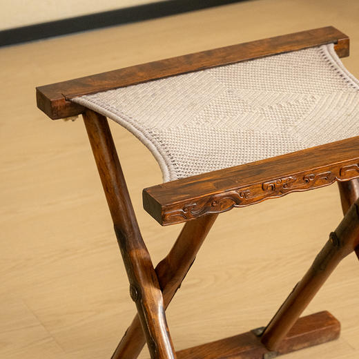 二十世纪 黄花梨带踏床交杌 商品图1