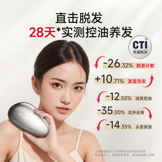 【新品】鱼跃健发梳红光微电流气囊电动负离子按摩梳防脱高颅顶气垫梳 商品图1