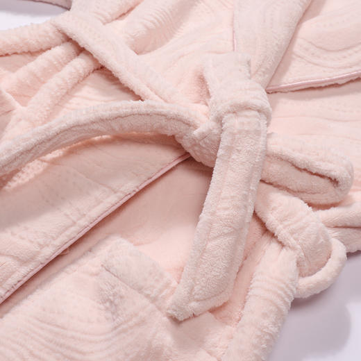 都市丽人睡衣生活家居单件袍家居服法兰绒烂花厚女士法兰绒单件袍LHT7B4 商品图6