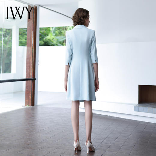 IWY/蓝色七分袖连衣裙Q14253  商品图3