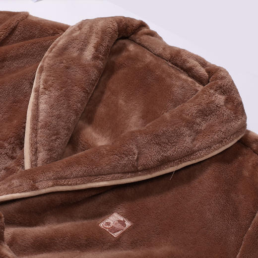 都市丽人都市锋尚睡衣生活家居单件袍法兰绒厚男士法兰绒套装FHT7A1 商品图5