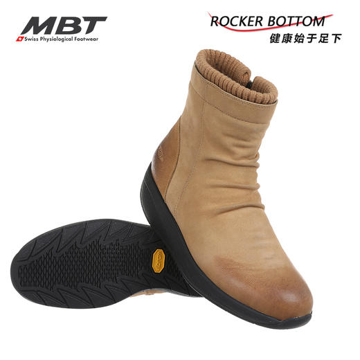 MBT足健康鞋女厚底休闲通勤冬季保暖短靴扁平足增高提臀羊皮KENDU 商品图3