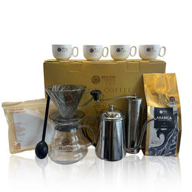 手冲壶礼盒手冲滴漏玻璃滤杯滤壶过滤纸咖啡豆磨豆机套装