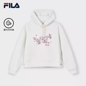 3件4折【自营】FILA/斐乐  连帽卫衣女宽松刺绣时尚休闲上衣 F11W418209FWT