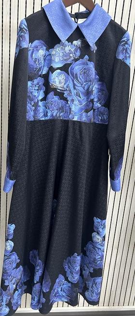 群青色连衣裙HJ1S01