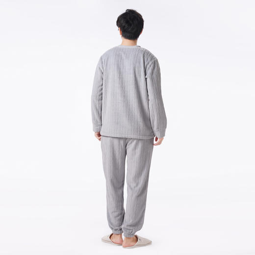 都市丽人都市锋尚睡衣舒适外出长袖法兰绒烂花厚男士法兰绒套装FHT2D8 商品图5