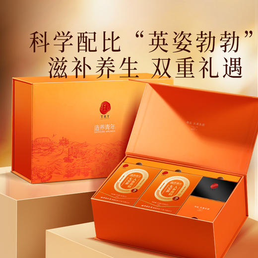 【正宗同仁堂品牌】北京同仁堂 “英姿勃勃” 专属养生方案 人参黄精七宝茶*2+人参桂圆草本膏*1 双重礼遇 SY 商品图3