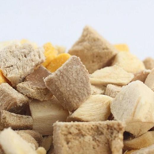 毛大胖宠物四拼混合冻干鸡鸭肉冻干/蛋黄/猫草冻干粒营养发腮猫狗零食50g/罐 商品图3