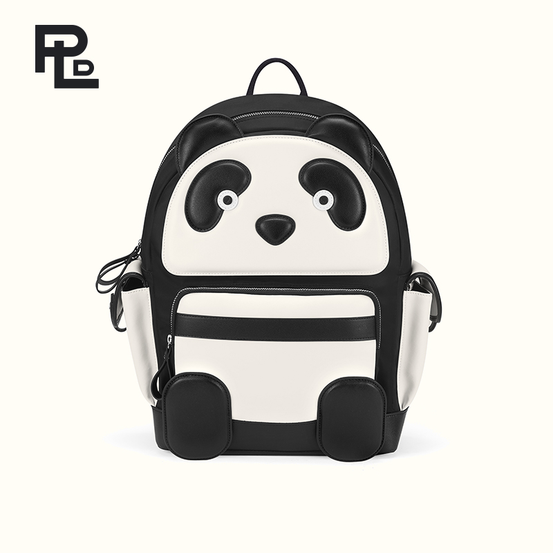 保兰德PLD2024新款可爱大熊猫友谊使者中号双肩包大容量高中生初中生学生书包