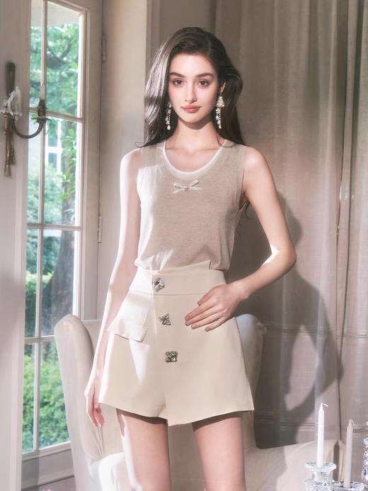 假两件圆领叠穿无袖针织背心 商品图1