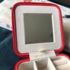 【积分商城】PU皮耳环戒指项链便捷旅行高级感首饰收纳盒红色拉链 商品缩略图4
