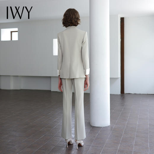 IWY/秋季新款套装西装外套浅灰色高级设计感通勤正式场合正装C14318+P34318 商品图3