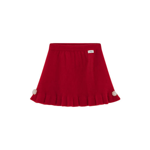 【商场同款】英氏儿童裙子新年装秋冬女童加绒半身裙子喜庆拜年服 商品图4