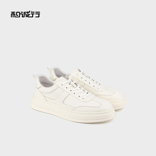 和诚行 2024秋冬新款时尚百搭休闲鞋男士舒适厚底真皮皮鞋0551177 商品图4