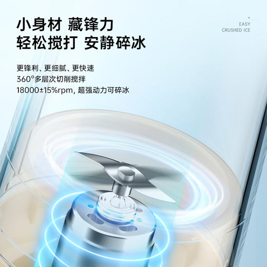 七彩叮当（QICAIDINGDANG） 无线榨汁机小型便携式家用小型果汁杯多功能随性迷你榨汁杯 便携 无线 1300mAh电池 商品图4
