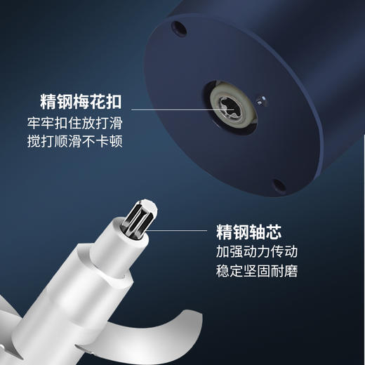 【自营】维米仕（vimees）套娃式绞肉机 辅食机3L蓝色 双杯 VM8011 商品图7