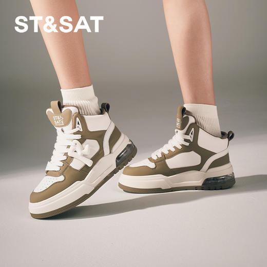 星期六休闲百搭厚底高帮运动鞋SS341160HP 商品图0