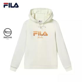 3件4折【自营】FILA/斐乐  斐乐女卫衣2023春时尚休闲基础简约舒适轻便针织连帽上衣 F11W317202FWT