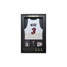 收藏系列 韦德 热火队3号白色名人堂 亲笔签名球衣