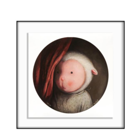 杨媛媛版画《童年》99版