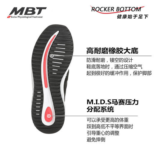MBT足健康鞋 男厚底休闲通勤鞋 足弓支撑 缓震 增高 耐磨 MILA 商品图4
