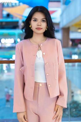 水红色上衣HJ1A30