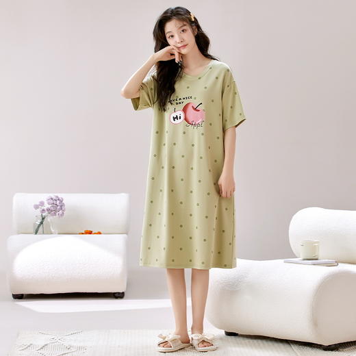 （设满减）季末清仓 69元2套，加购立减，单拍不发｜自带bra软绵印花睡裙 亲肤软糯 多款式选择 短袖款睡裙家居服 商品图3