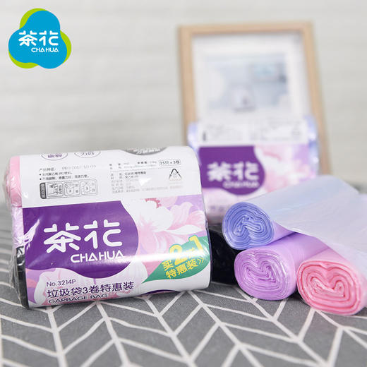 立白/清风/茶花 促销品礼包 洗洁精500g洗衣液500g软包抽纸4包垃圾袋3组居家清洁 商品图3