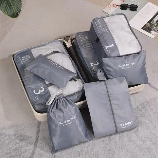 【🚘旅游出行必备好物】数字七件套旅行收纳袋ins风，分类收纳多种规格用途广泛无惧水洗，行李箱衣物整理袋多功能便携内衣收纳QQ 商品图3