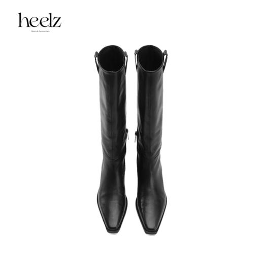 heelz设计师手工鞋履 ｜酷飒H条带小牛皮骑士靴3.5公分 商品图2
