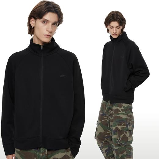 WassupHouse 空气棉立领插肩袖拉链卫衣 商品图4