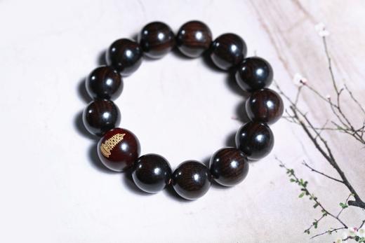 ZGT0037°有鹏程万里/文昌塔题材紫光檀手串 商品图5