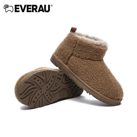 EVERAU今年冬季拥有最强温度感泰迪毛毛雪地靴内里羊皮毛一体+卷卷毛鞋面EA3147 商品图3