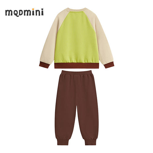 【MQD】童装男小童春新款卡通撞色插肩袖圆领套装 商品图1