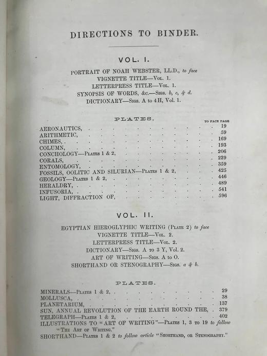 约19世纪后期 韦氏改进英语大辞典（全2卷） 数十页精美版画插图 真皮精装16开 商品图3