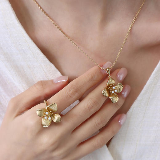 Garden of Eden 伊甸园系列 | 金丝四瓣花三件套 商品图4