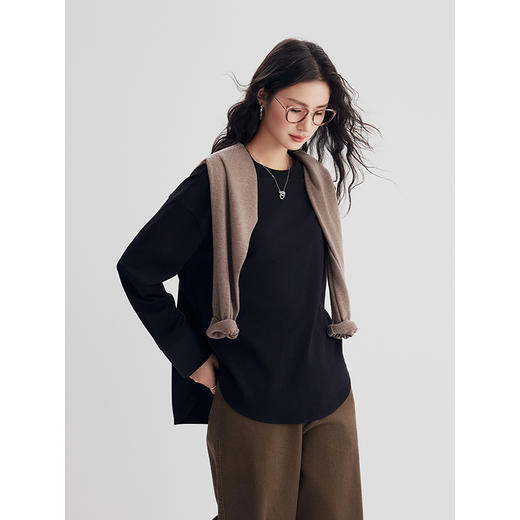 棉仓356601015-拼接袖口长袖t 商品图2