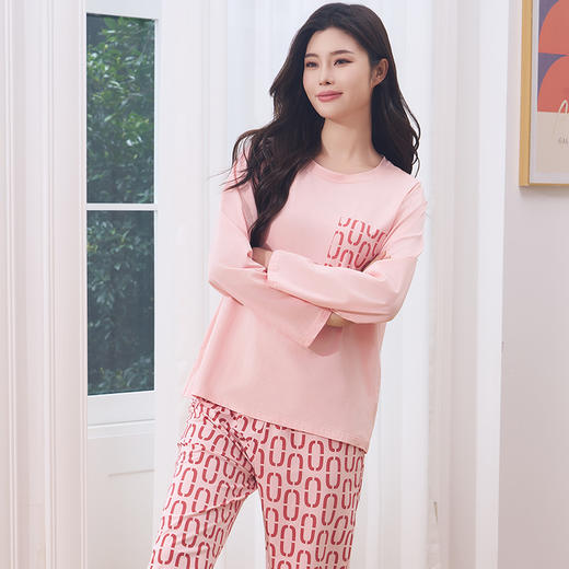 【男款2XL-3XL】【商场同款】熳洁儿 情侣家居服冰瓷棉170G长袖长裤套装睡衣24703202/24703902 商品图1