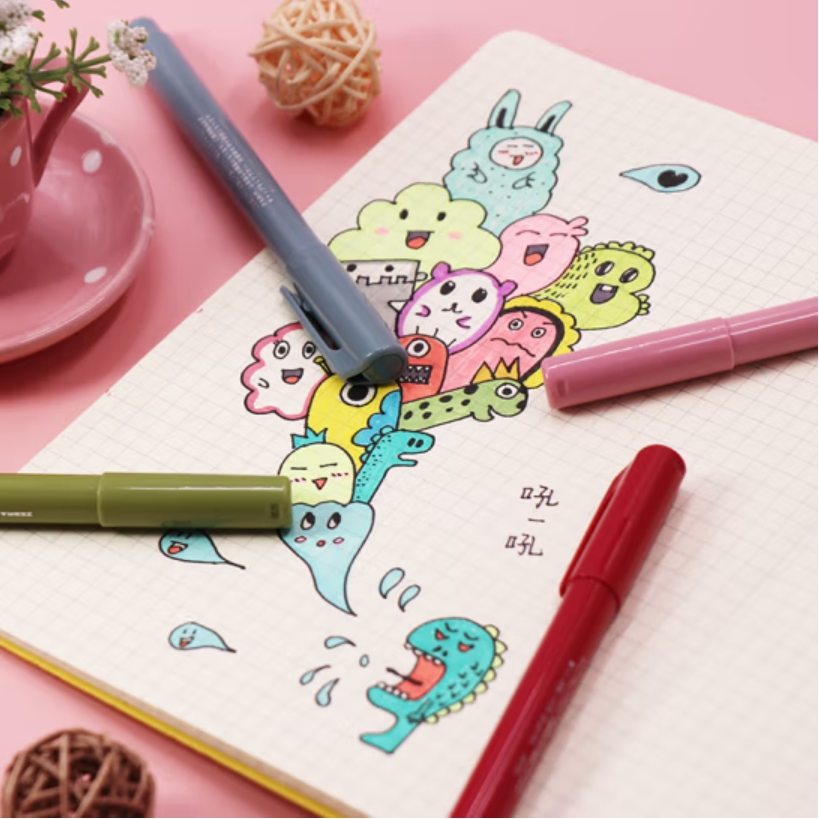 斑马 烟熏秀丽软笔