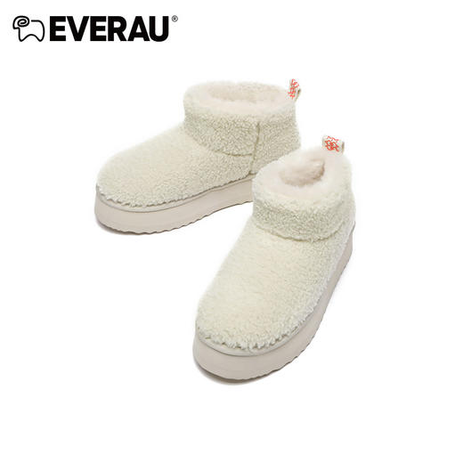 EVERAU秋冬穿搭神奇来喽 经典短筒搭配厚底增高女靴雪地靴EA3146 商品图2