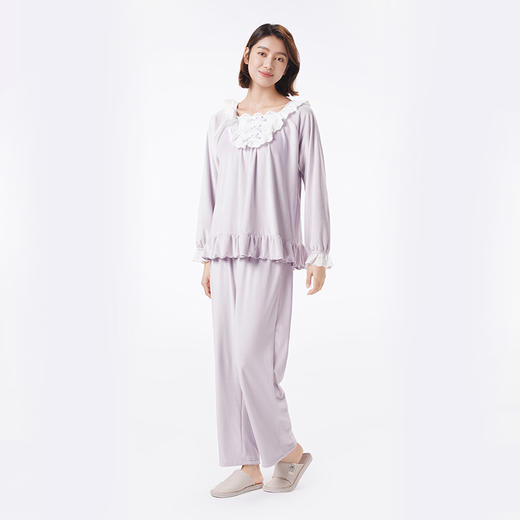 都市丽人睡衣生活家居长袖家居服海岛绒厚女士海岛绒套装LHT2N8 商品图2