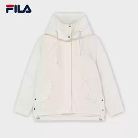 3件4折【自营】FILA/斐乐  Emerald斐乐女士梭织外套2024春季新款休闲时尚宽松连帽风衣 F11W414705FIV